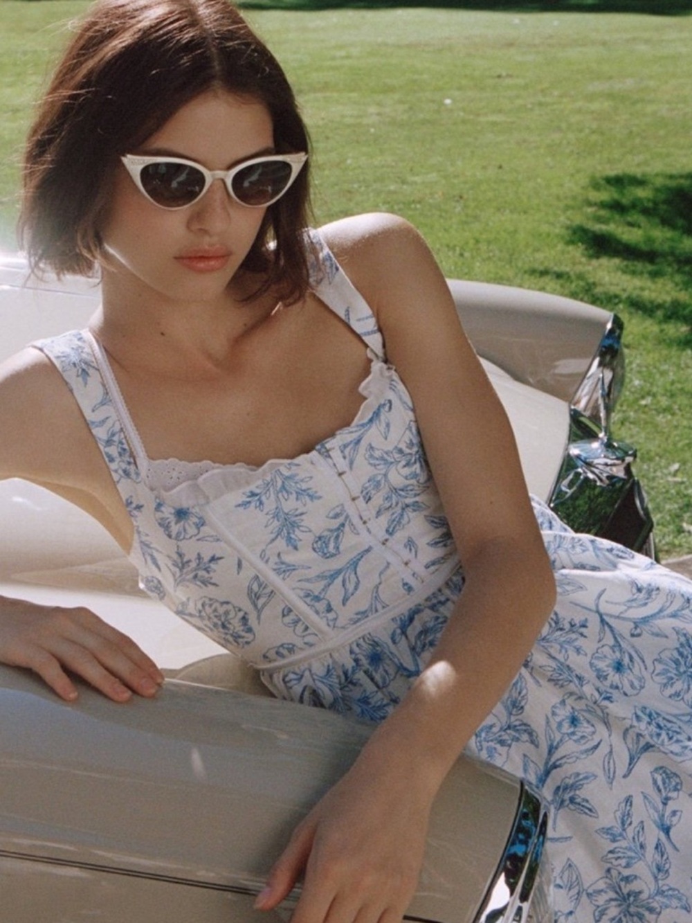 For Love & Lemons Maisie Linen Mini Dress